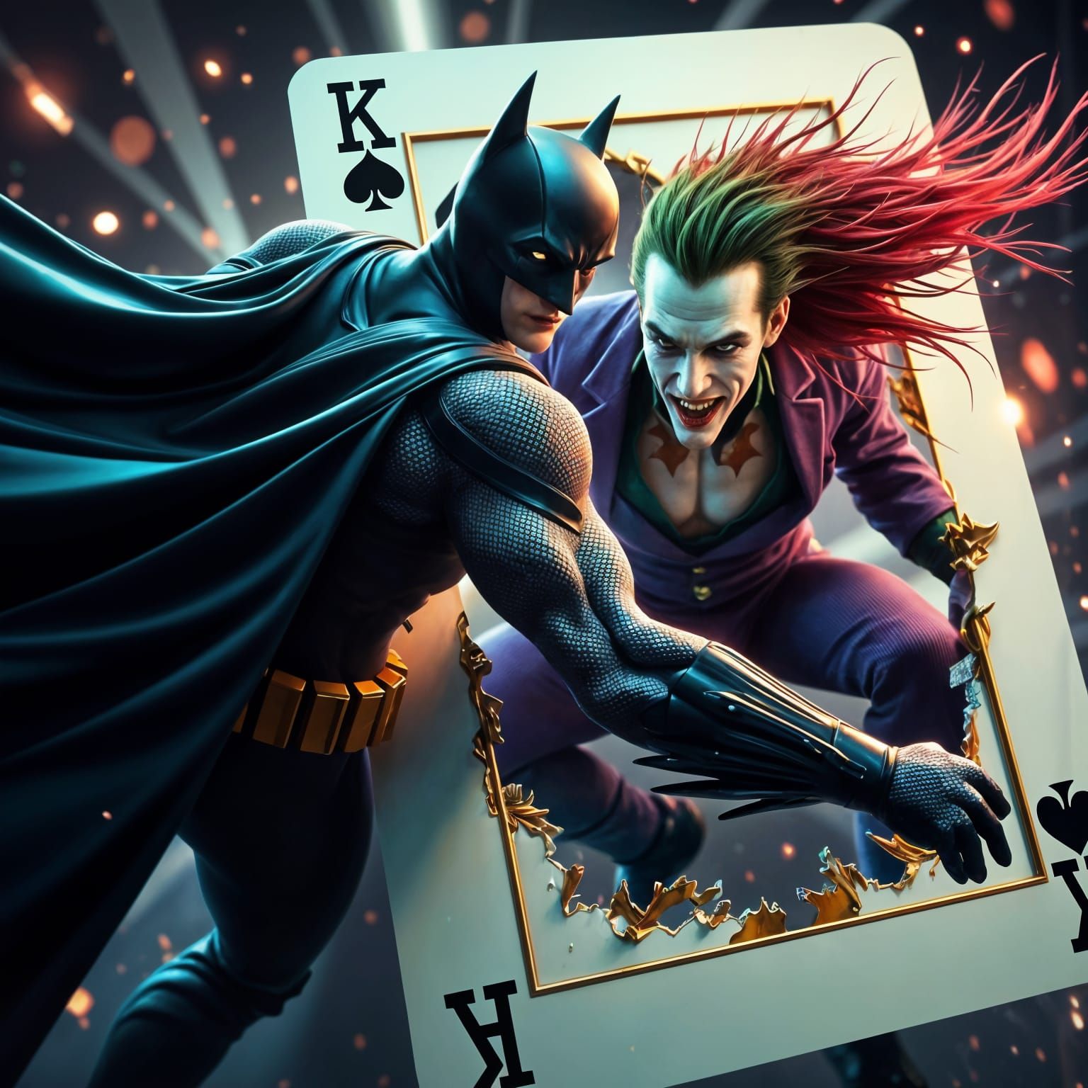 Epic Battle Between Batman and the Joker in Hyperrealistic C...