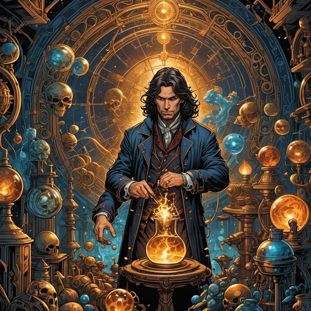 Alchemy Album Cover in Comic Book Style