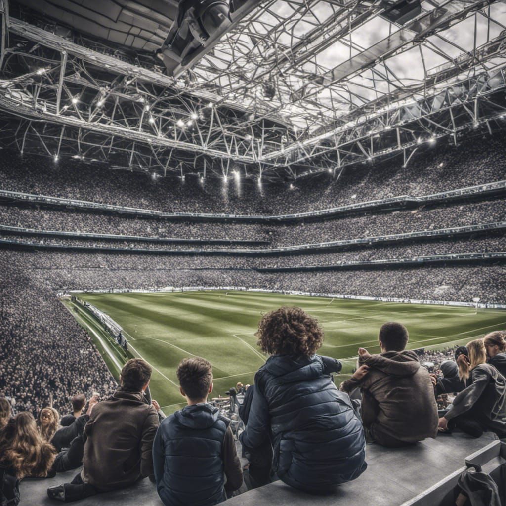 Tottenham Stadium Football Game: Hyperrealistic Image