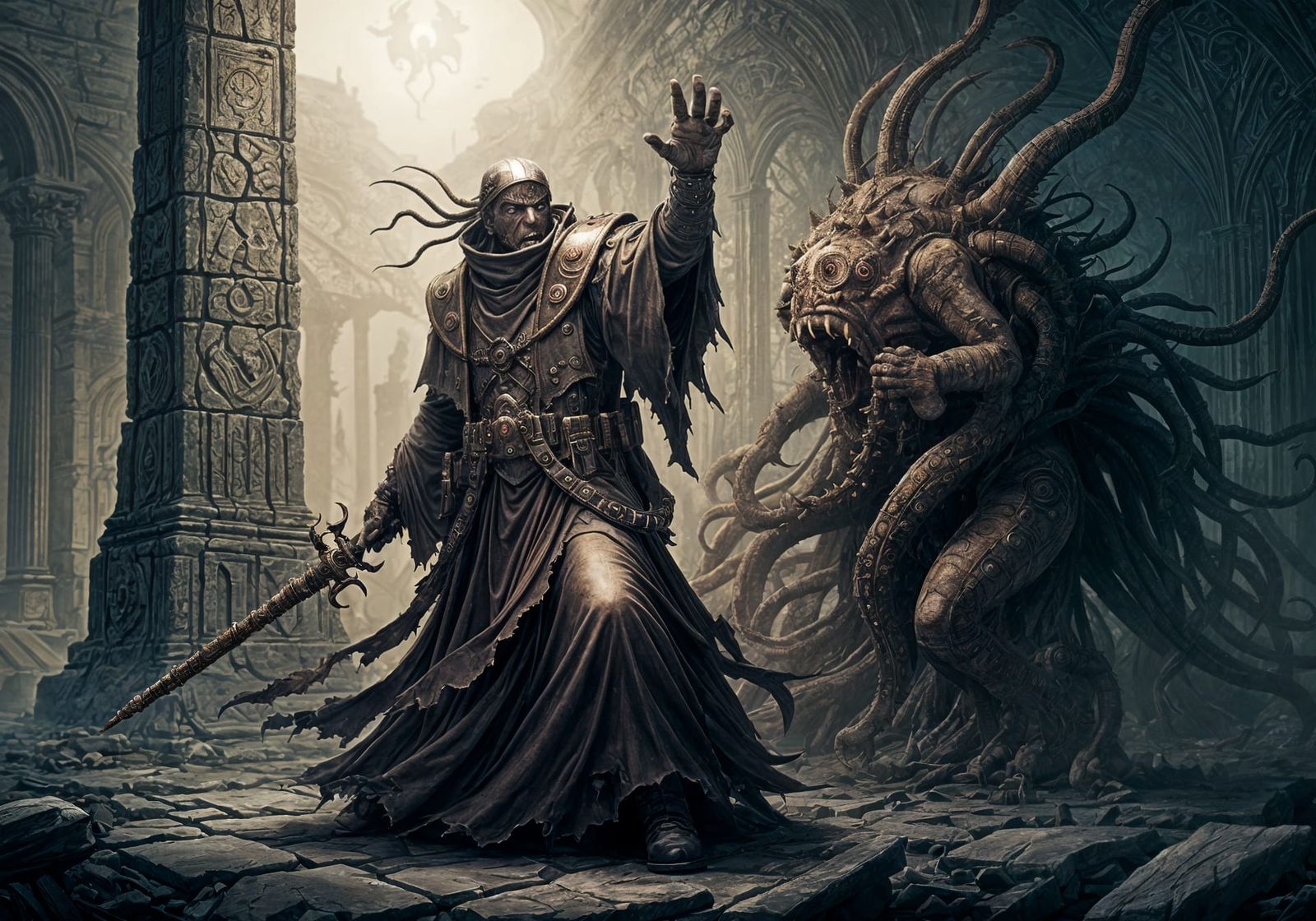 Exorcist Psyker Wards Off Demonic Entity