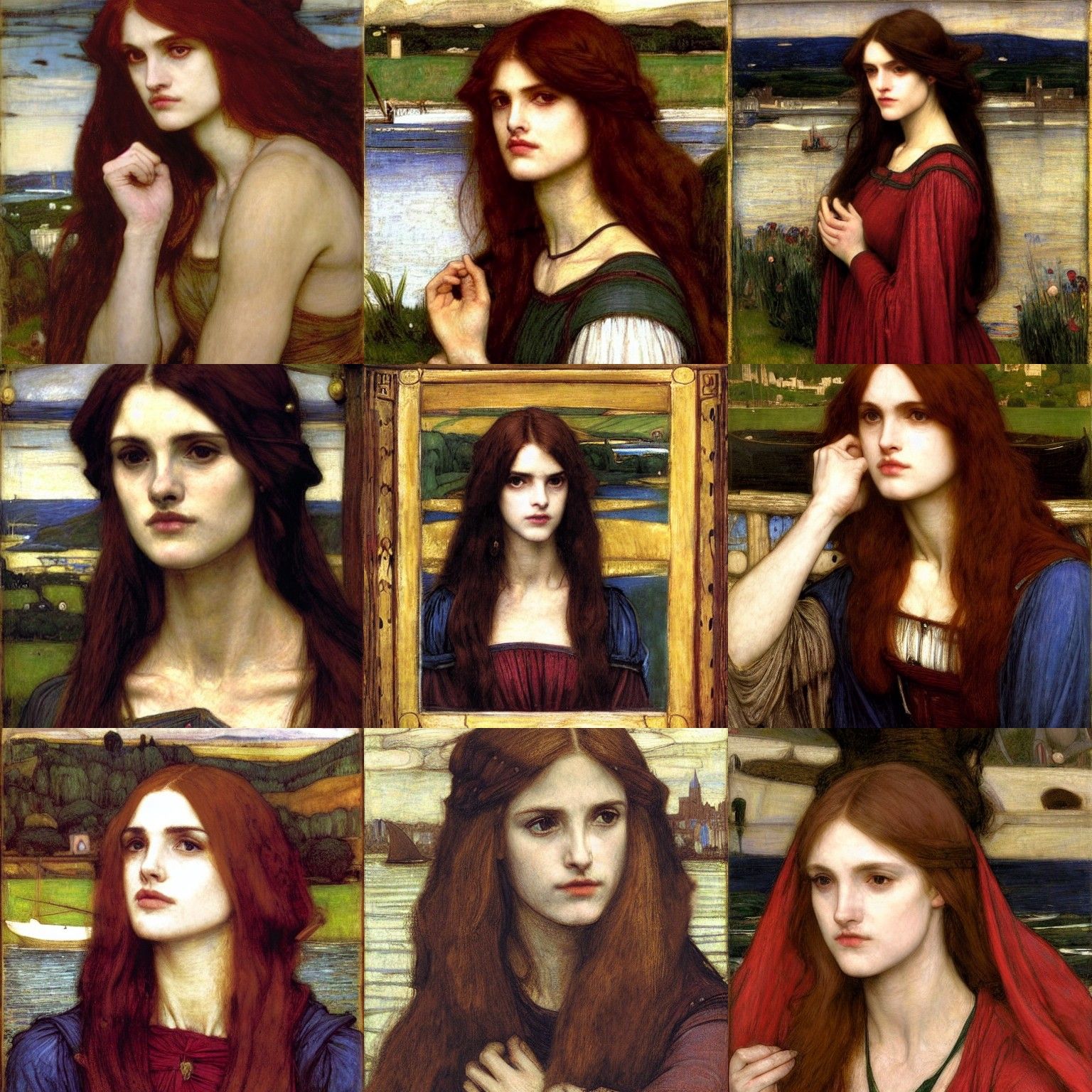 Sad Lady's Journey to Camelot: Pre-Raphaelite Painting