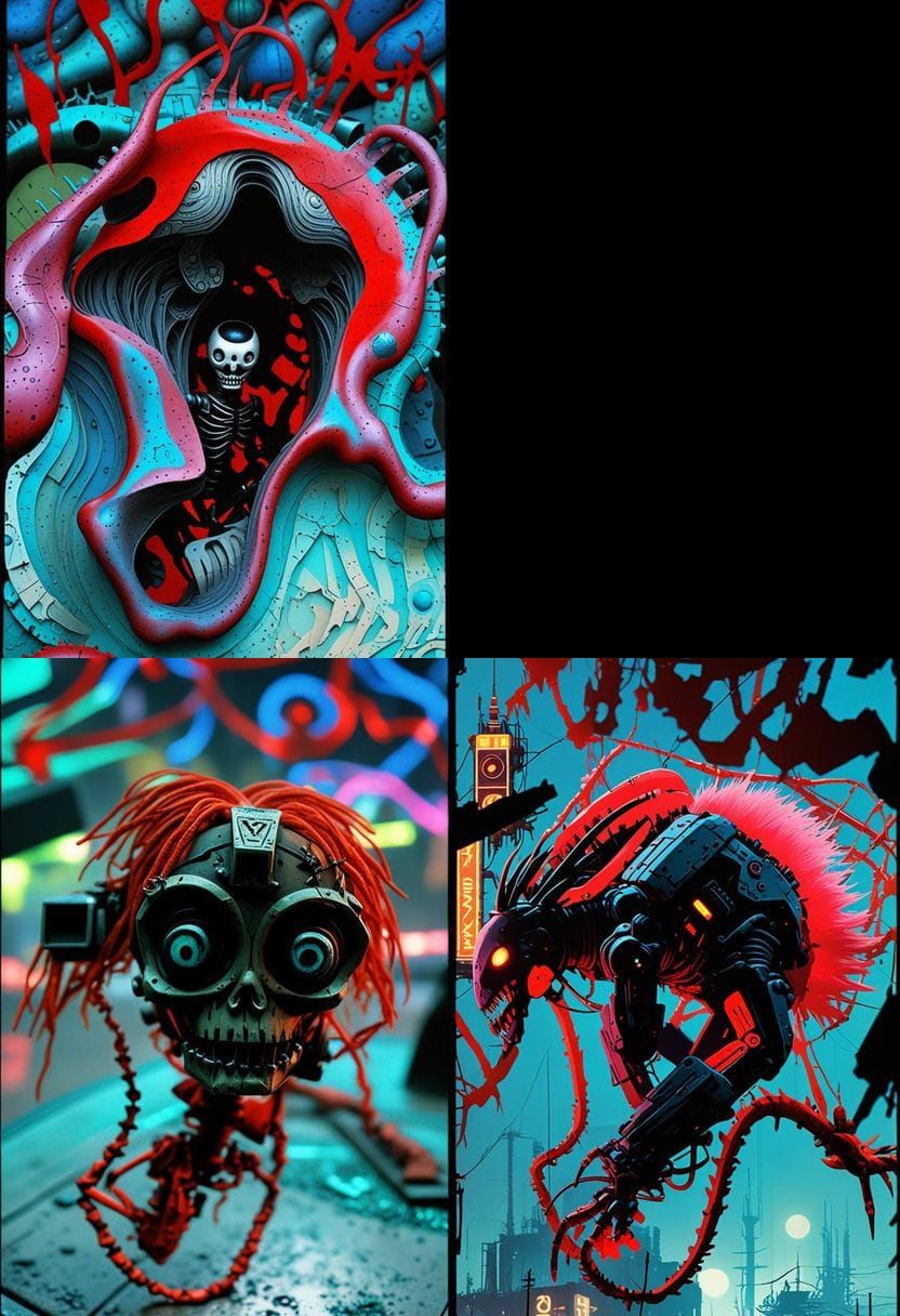 Cyberpunk Springtrap Buried in Metallic Darkness