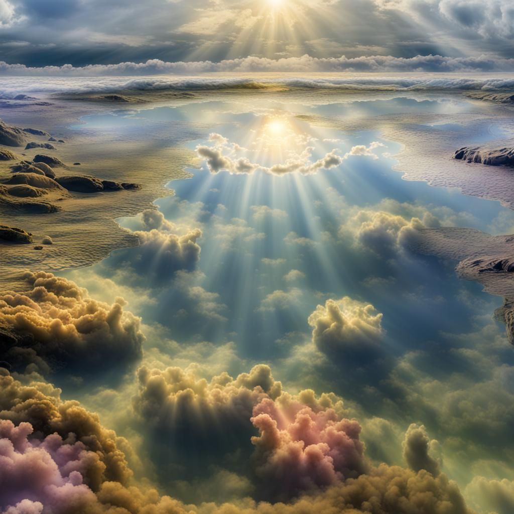 Amoeba in Tide Pool with Heavenly Light