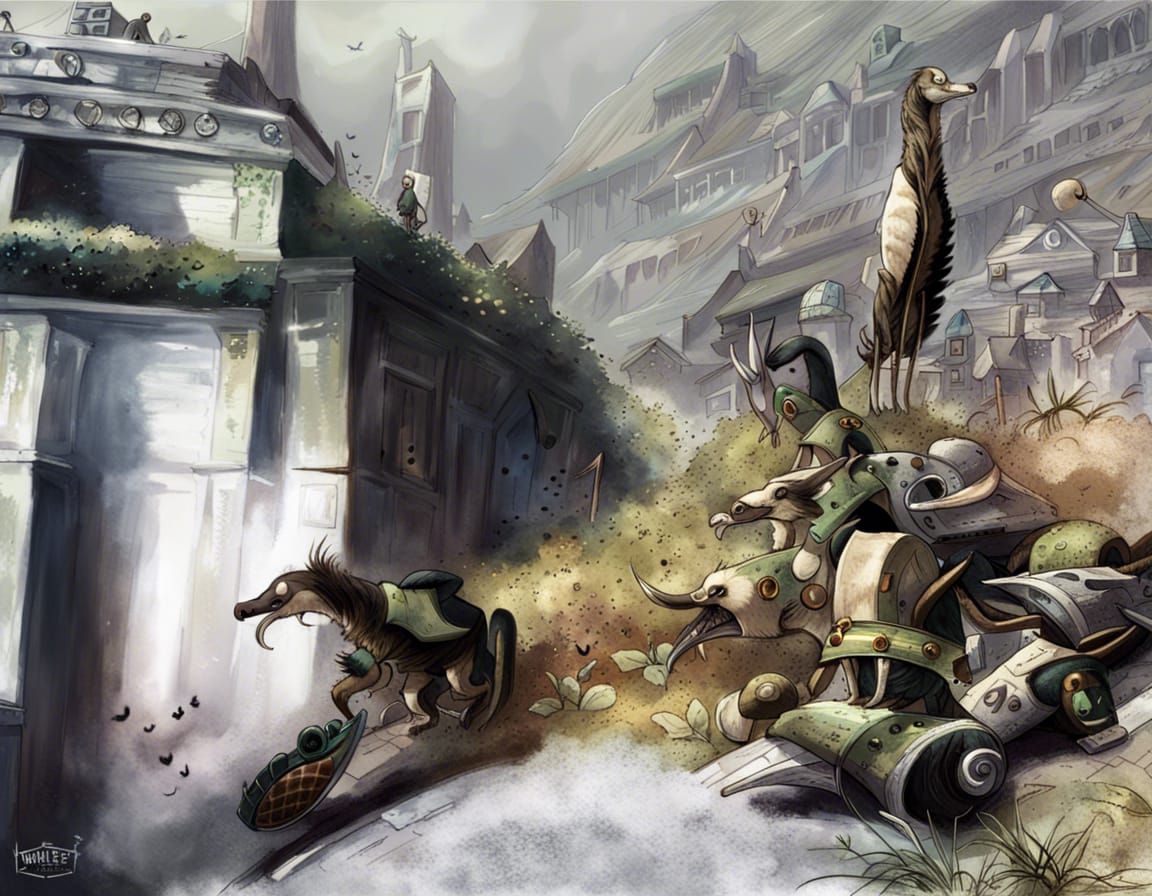 Anteater, concept art, intricate details