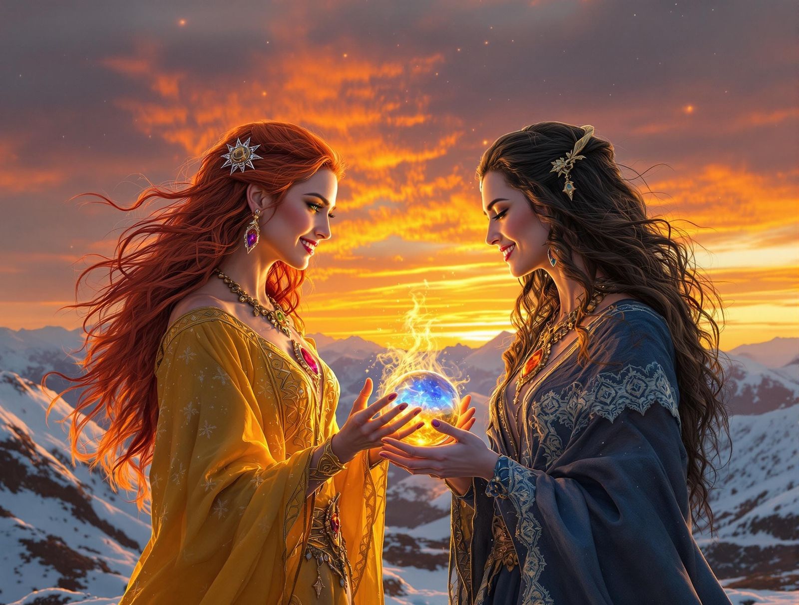 Ethereal Goddesses Emerge into Night