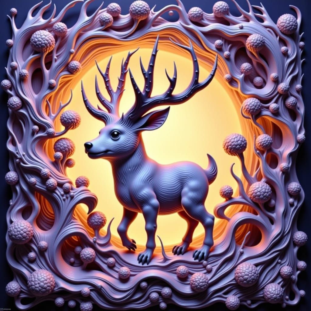 Detailed Close-Up of Carved Wooden Sculpture