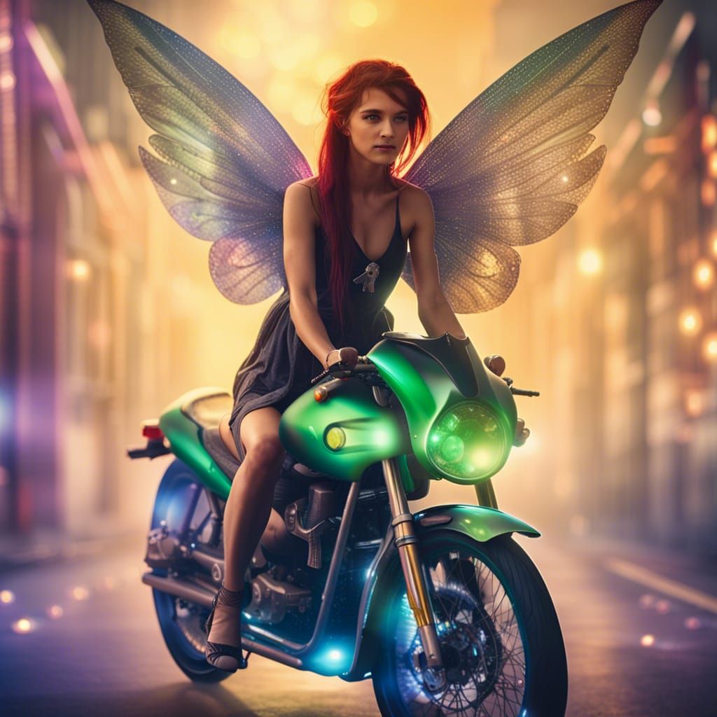 Magic Fairy Rides Fantasy Motorcycle: Award-Winning Photogra...