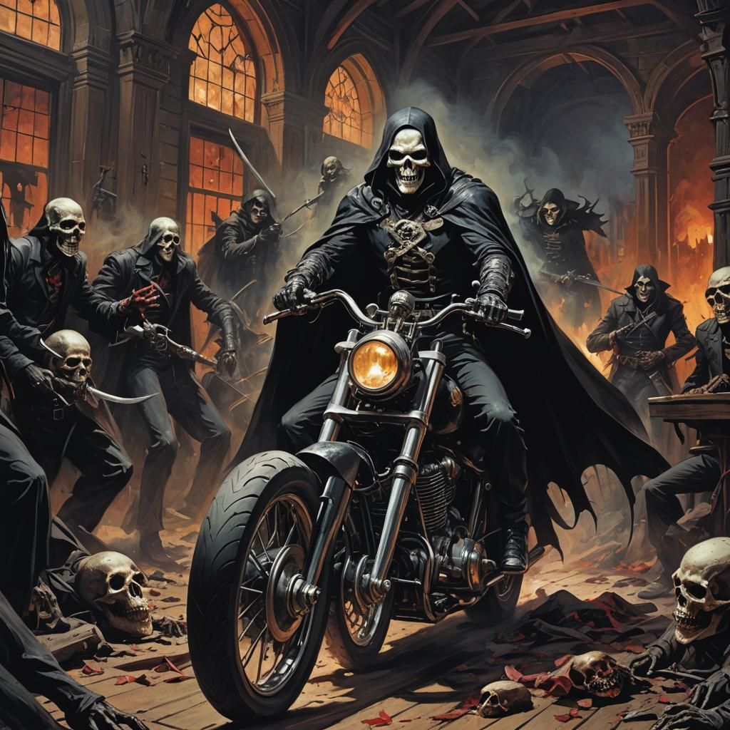 Sinister Death Rider in Vampire House