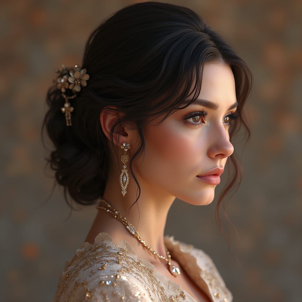 Elegant Woman Portrait with Dynamic Lighting