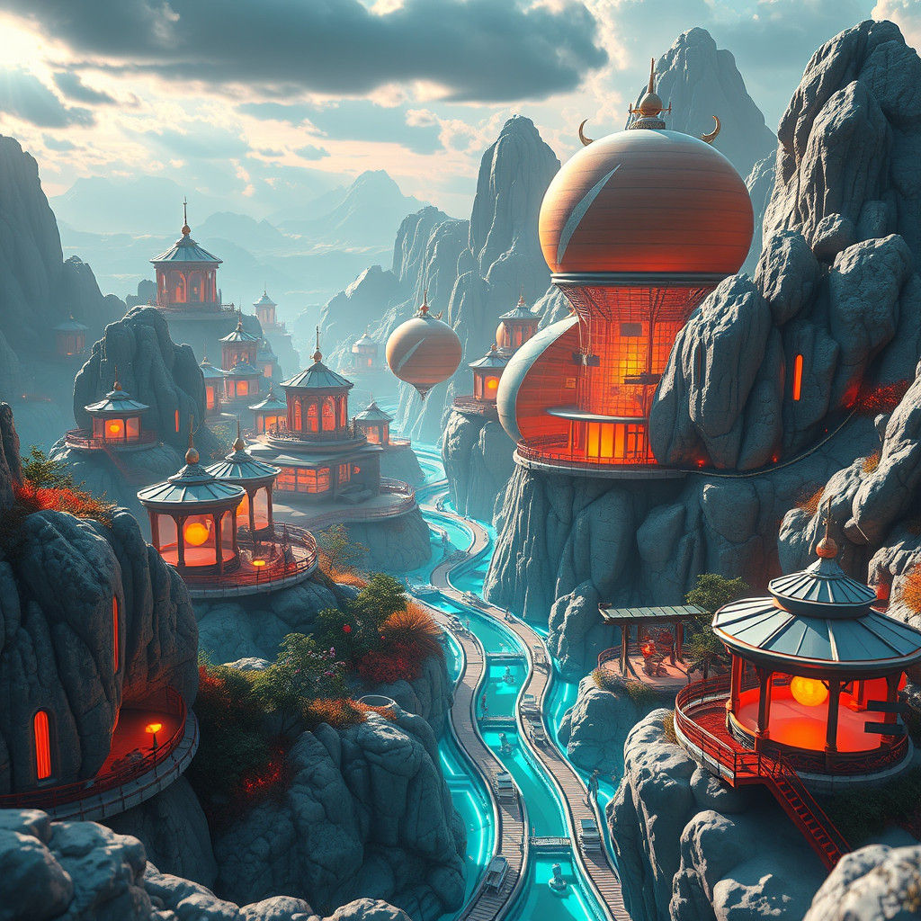 Futuristic Utopia Microstates: Concept Art