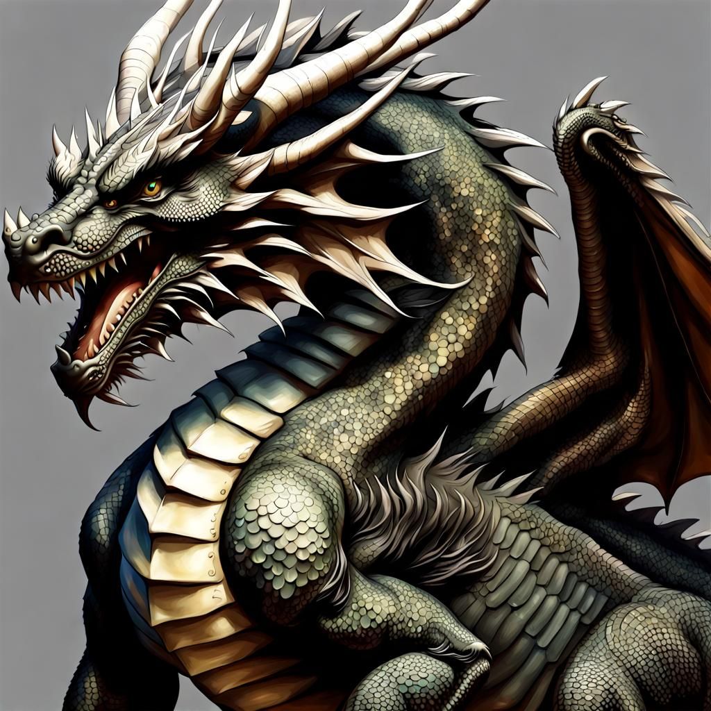 Realistic Dragon Illustration