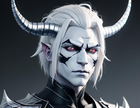 Icy Demon: Anime-Inspired 3D Character Art