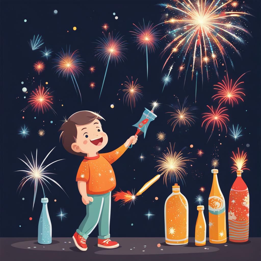 Fireworks Celebration with Bottle Rockets