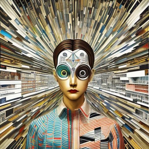 Photorealistic 3D Bra with Harlequin Stripes