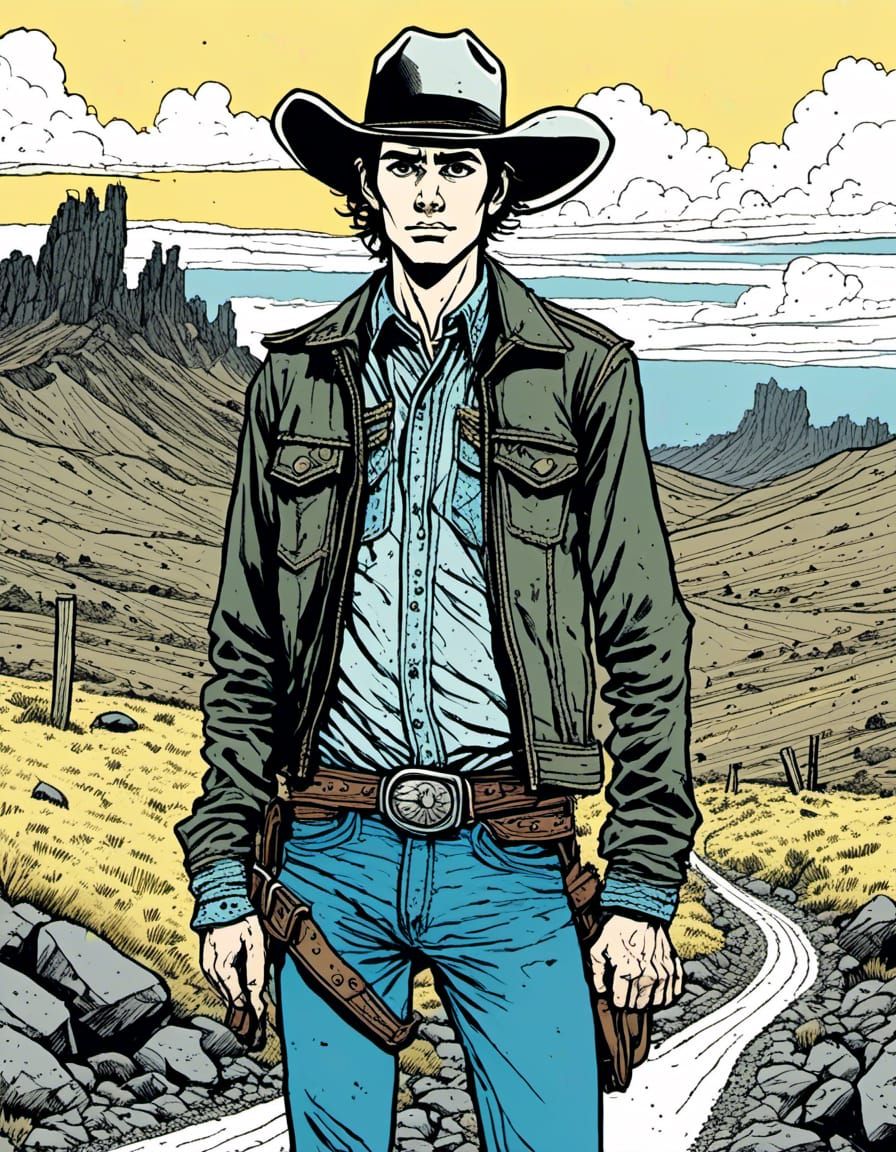 Palestinian Cowboy in Iceland: Indie Comic Portrait