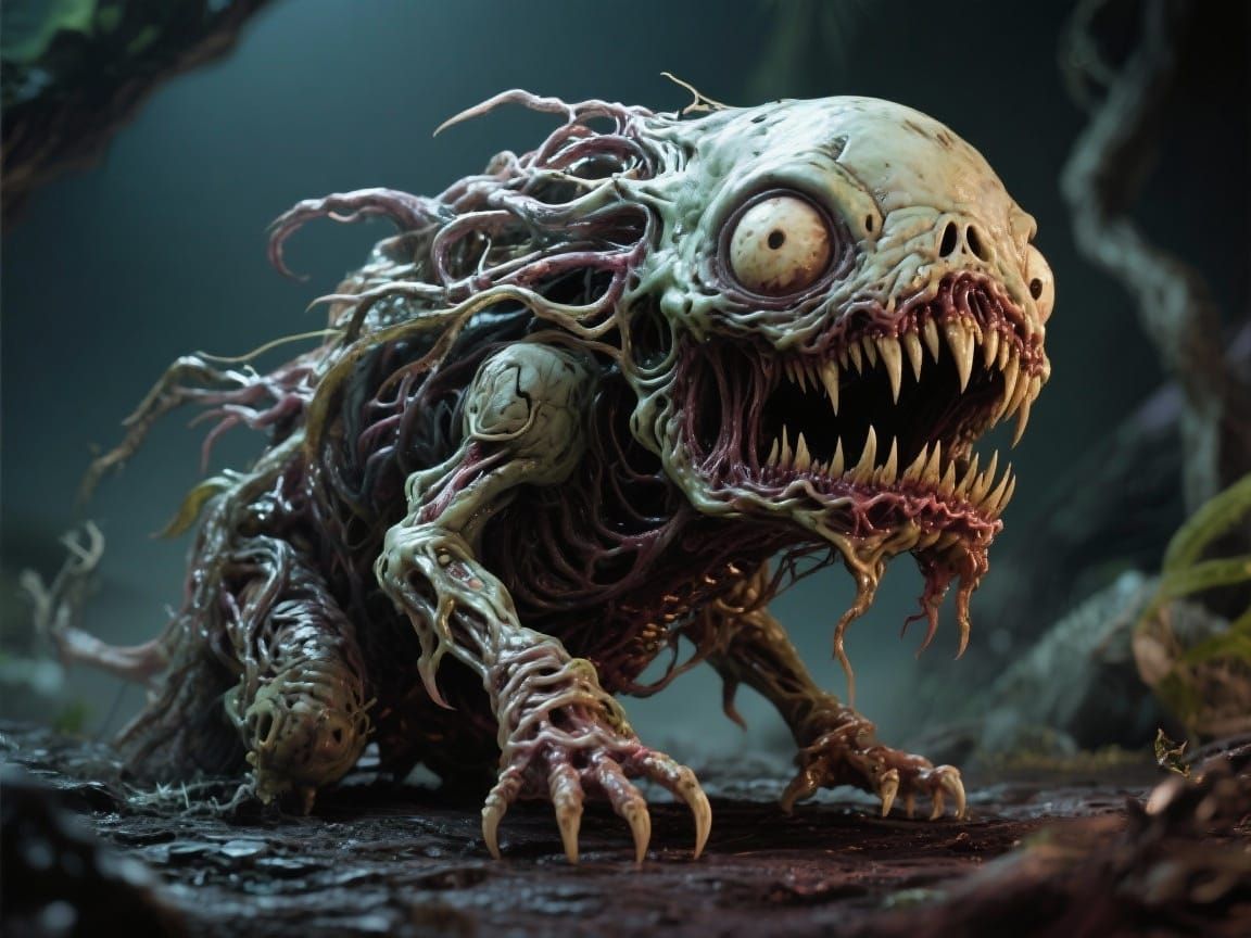 Nightmarish Weird Creature Fueling Horror