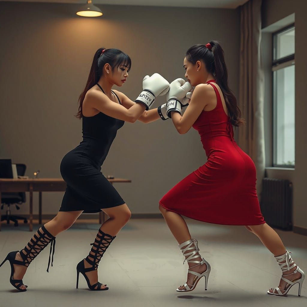 Hook to the Face in a Boxing Match