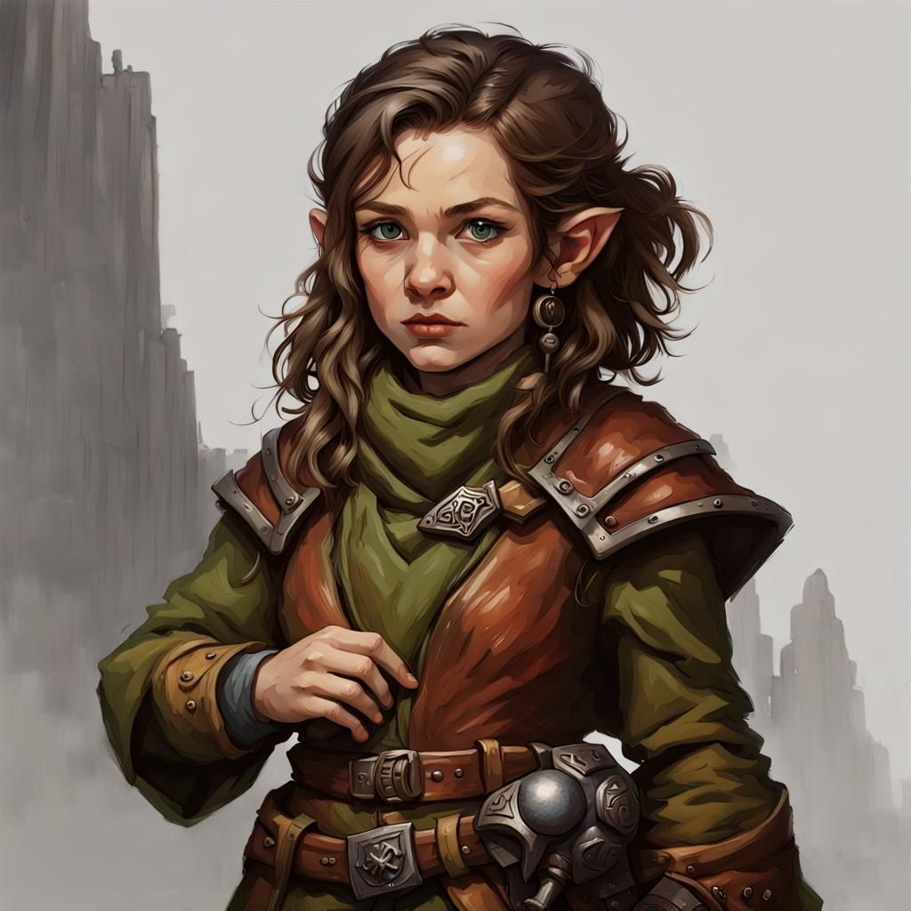 Female Halfling Psionicist Using Magic