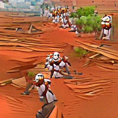 Clone Troopers Battle on Geonosis