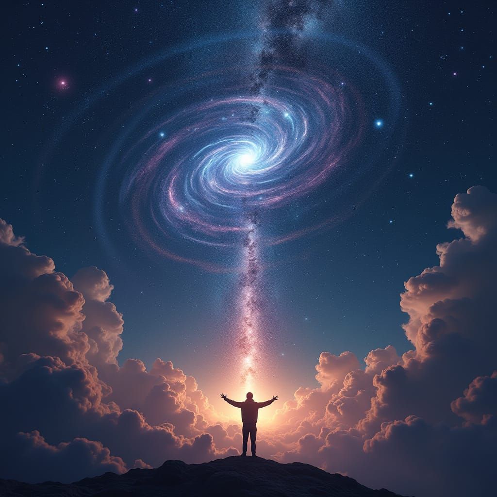 Celestial Ascension in Ethereal Light