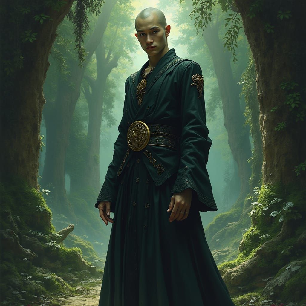 Yuan-Ti Sorcerer in Dark Fantasy Jungle