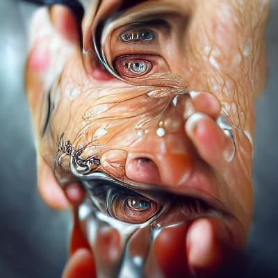 Hyperrealistic Screaming Eyeballs in DeviantArt Style