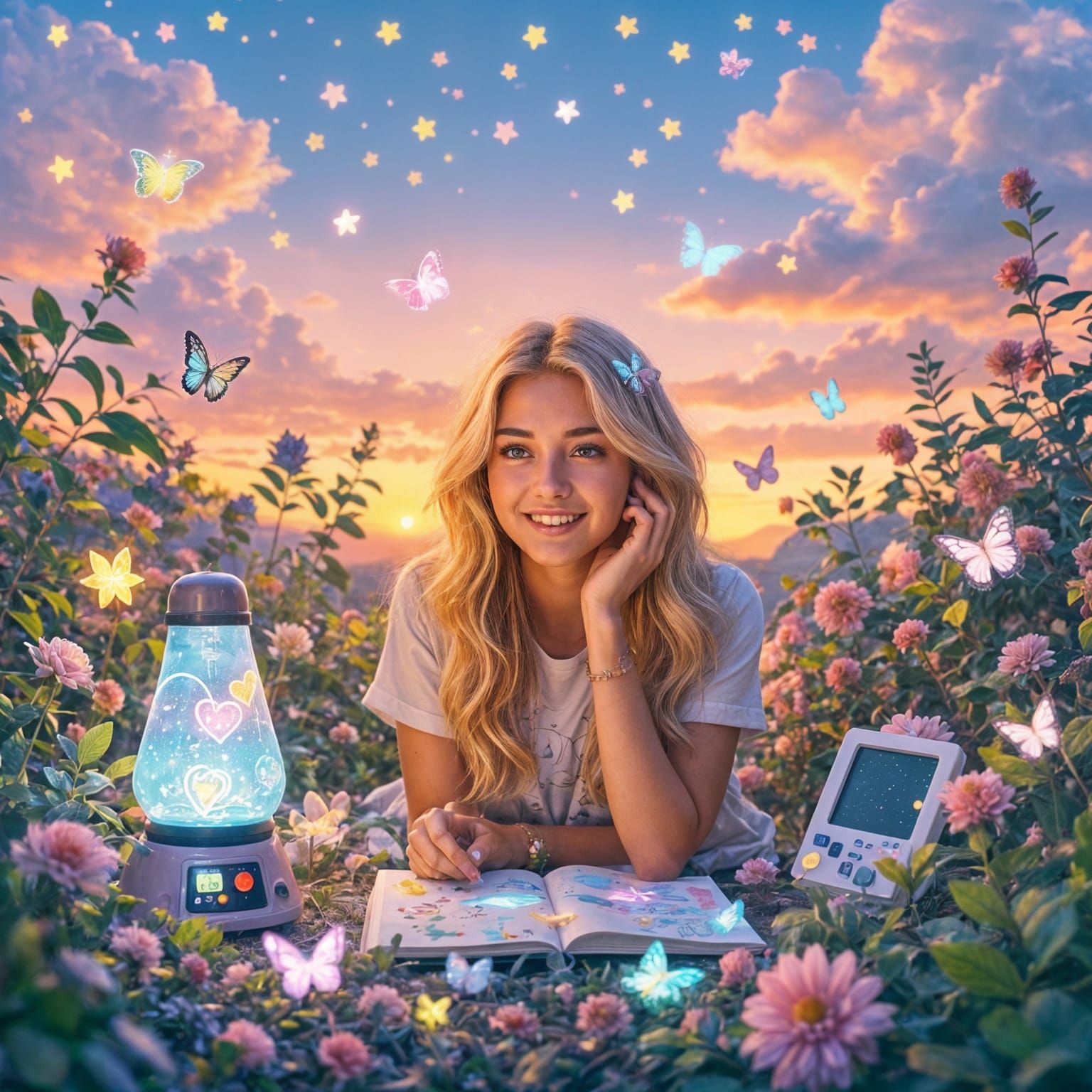 Millennial Dreamscape: Nostalgic Garden of Healing and Growt...