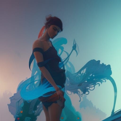 Nike Concept Art in Orange and Teal