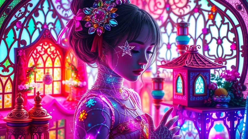 Colorful girl