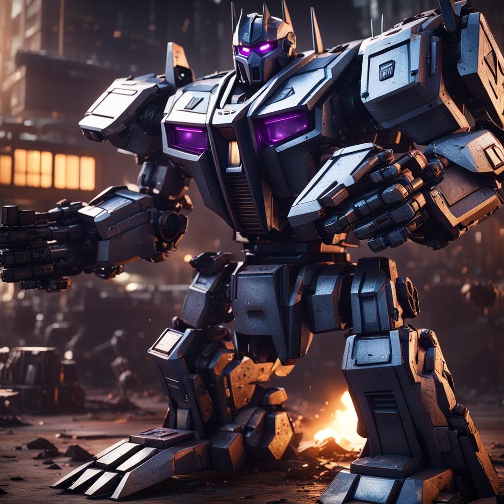 Toaster Decepticon Robot in 3D Style