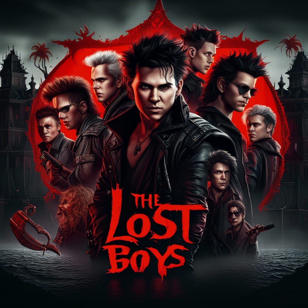 The Lost Boys Movie Poster Art in Deep Color