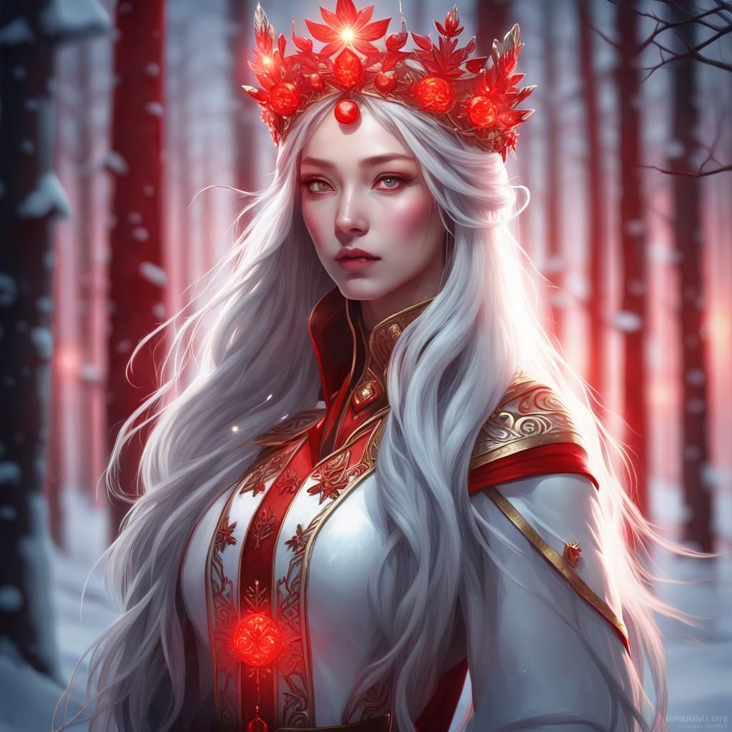 Chinese princess with Christmas costume