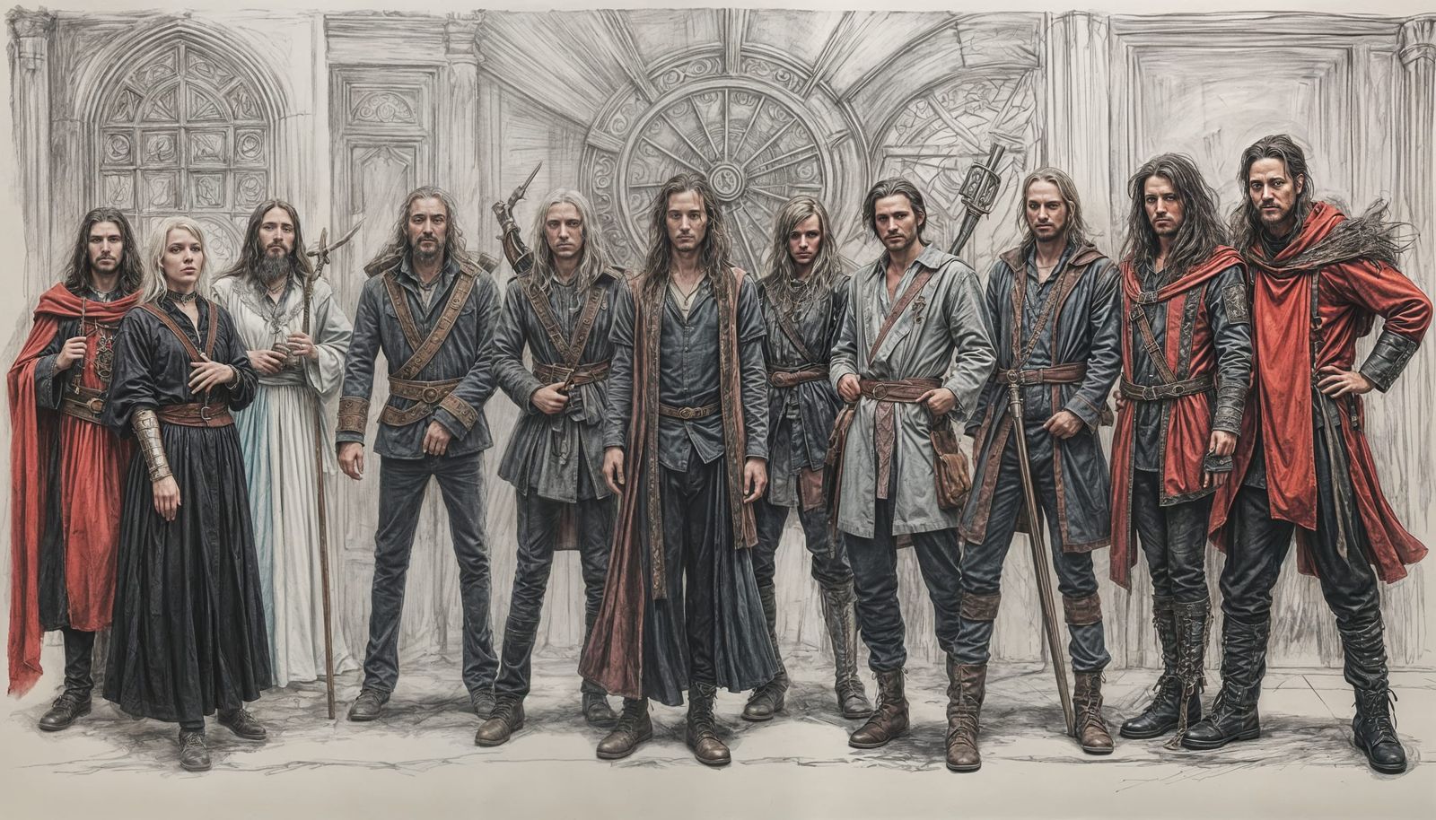 Punk-Medieval Exorcists Pose for Company Party Photo