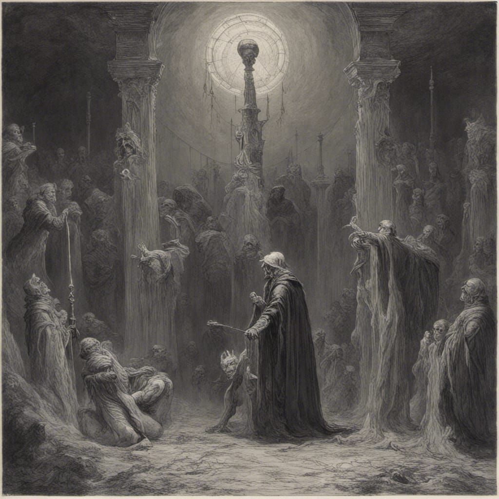 Pendulum of Destiny: A Gothic Horror Illustration