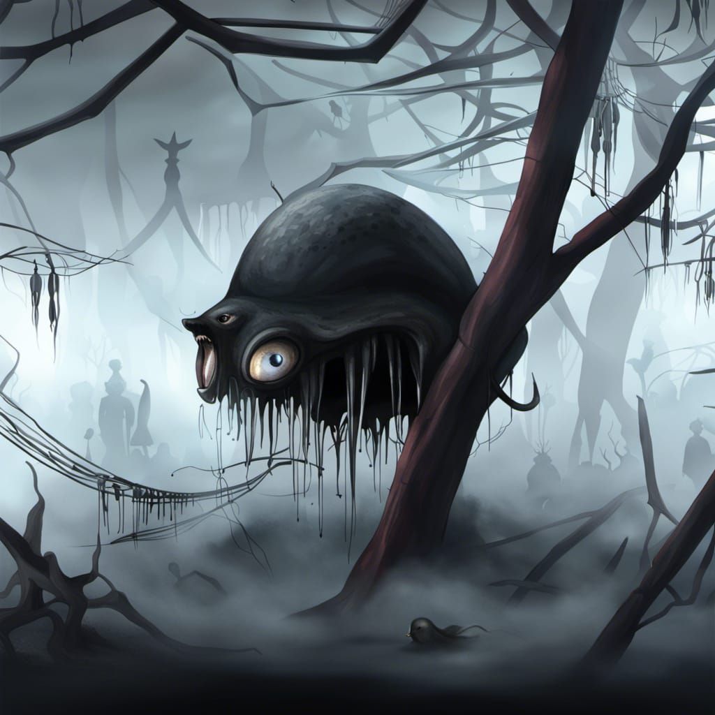 Spooky Spiders and Webs in Detailed Matte Painting