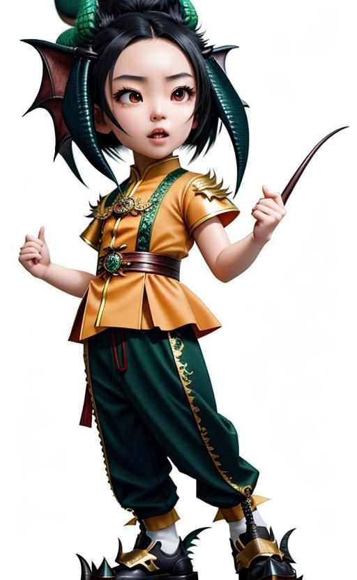 Jade Chan as a Dragon