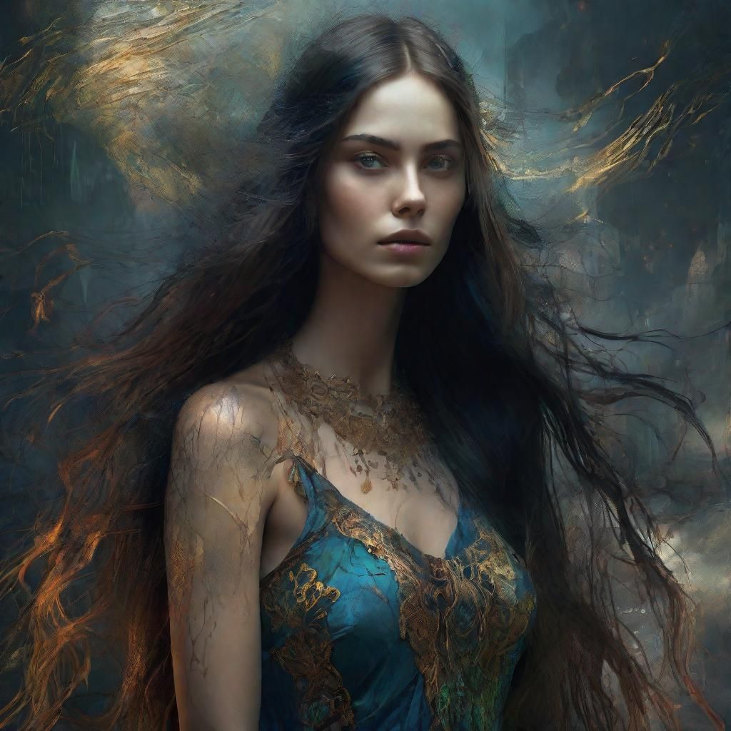 Surreal Woman Portrait in Fine Art Style