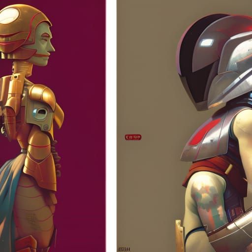 Afrofuturist Trio as Pop Surrealism Art