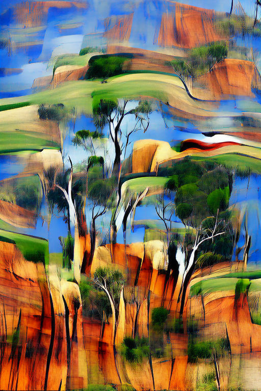 Abstract Australian Outback Landscape