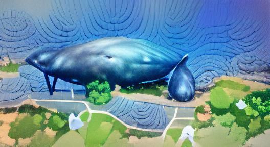 Giant Underwhelmed Whale: An AI Interpretation