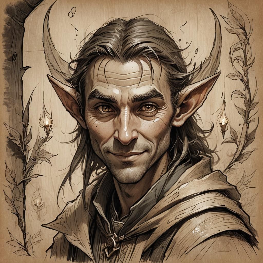 Elf Character in Medieval Study Concept Art