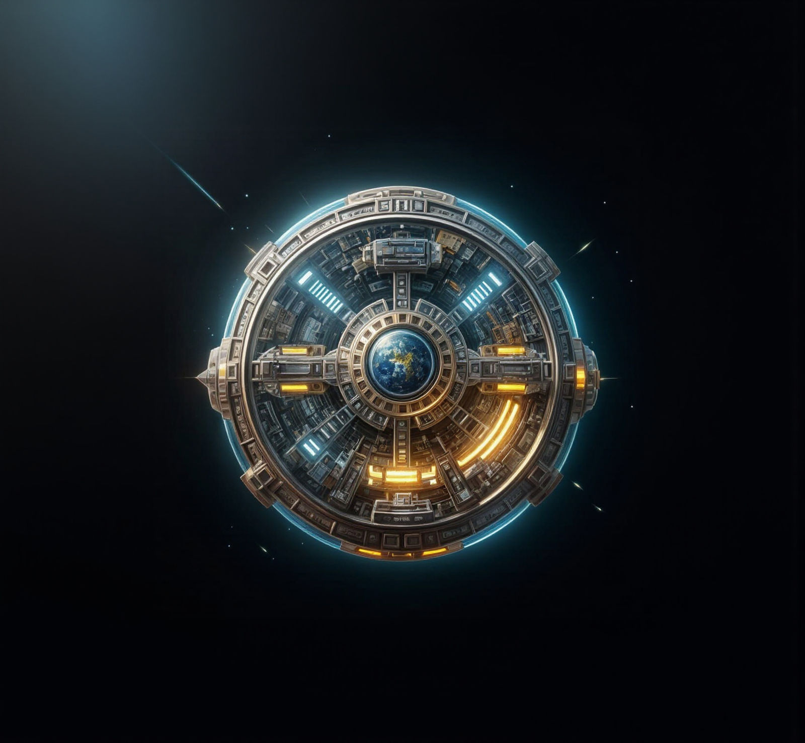 Galactic Glass Starship in Macro Photography