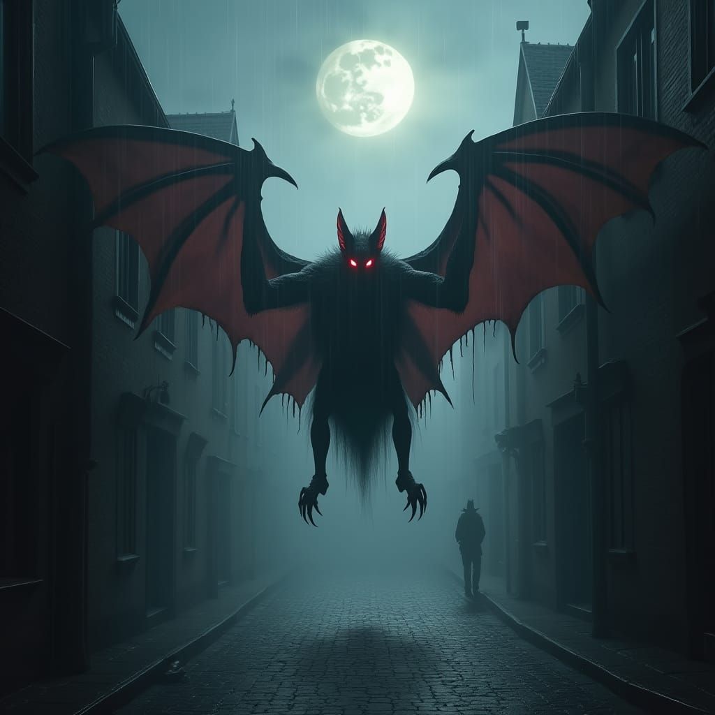 Terrifying Bat Creature Emerges in Misty Town
