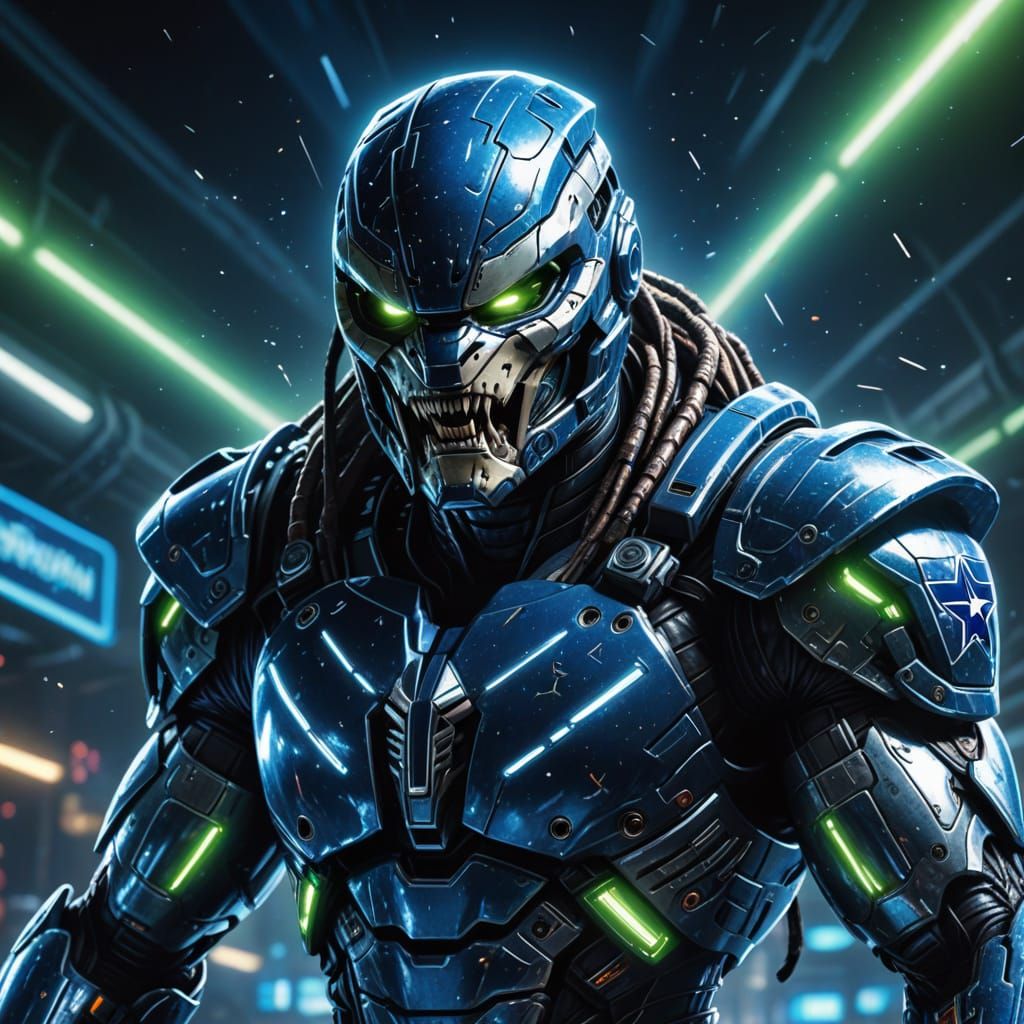 Gangster predator dallas cowboys themed beam up to spaceship