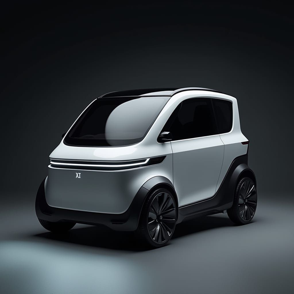 Modern Futuristic Vehicle in Studio Lighting