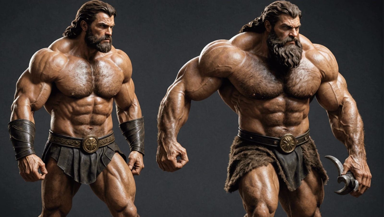 David and Goliath in Photorealistic Style