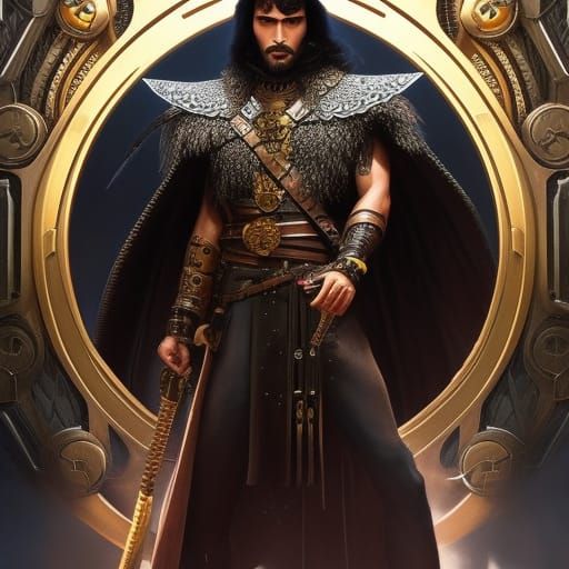 Epic Arabian Warrior in Hyperdetailed Fantasy Art