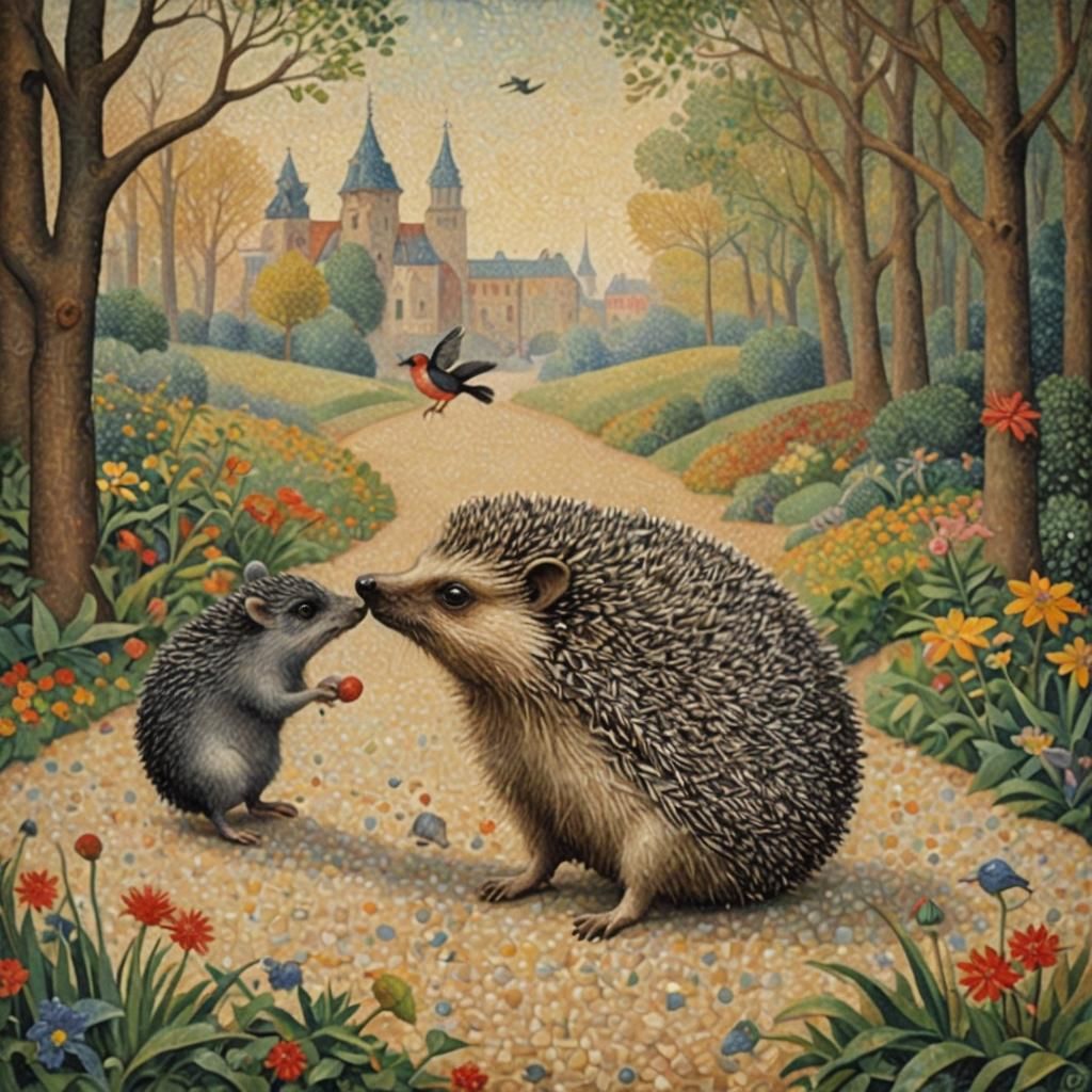 Pointillistic Hedgehog Versus Imaginistic Rabbit