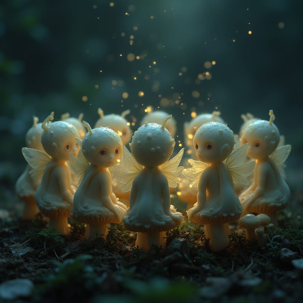 Aether Elves Communing in Circle of Light