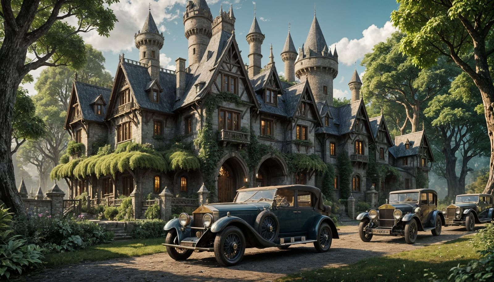 Rolls Royce Cars in Enchanted Forest Castle